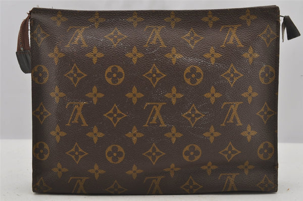 Auth Louis Vuitton Monogram Poche Toilette 26 Cosmetics Pouch Old Model LV 6379J