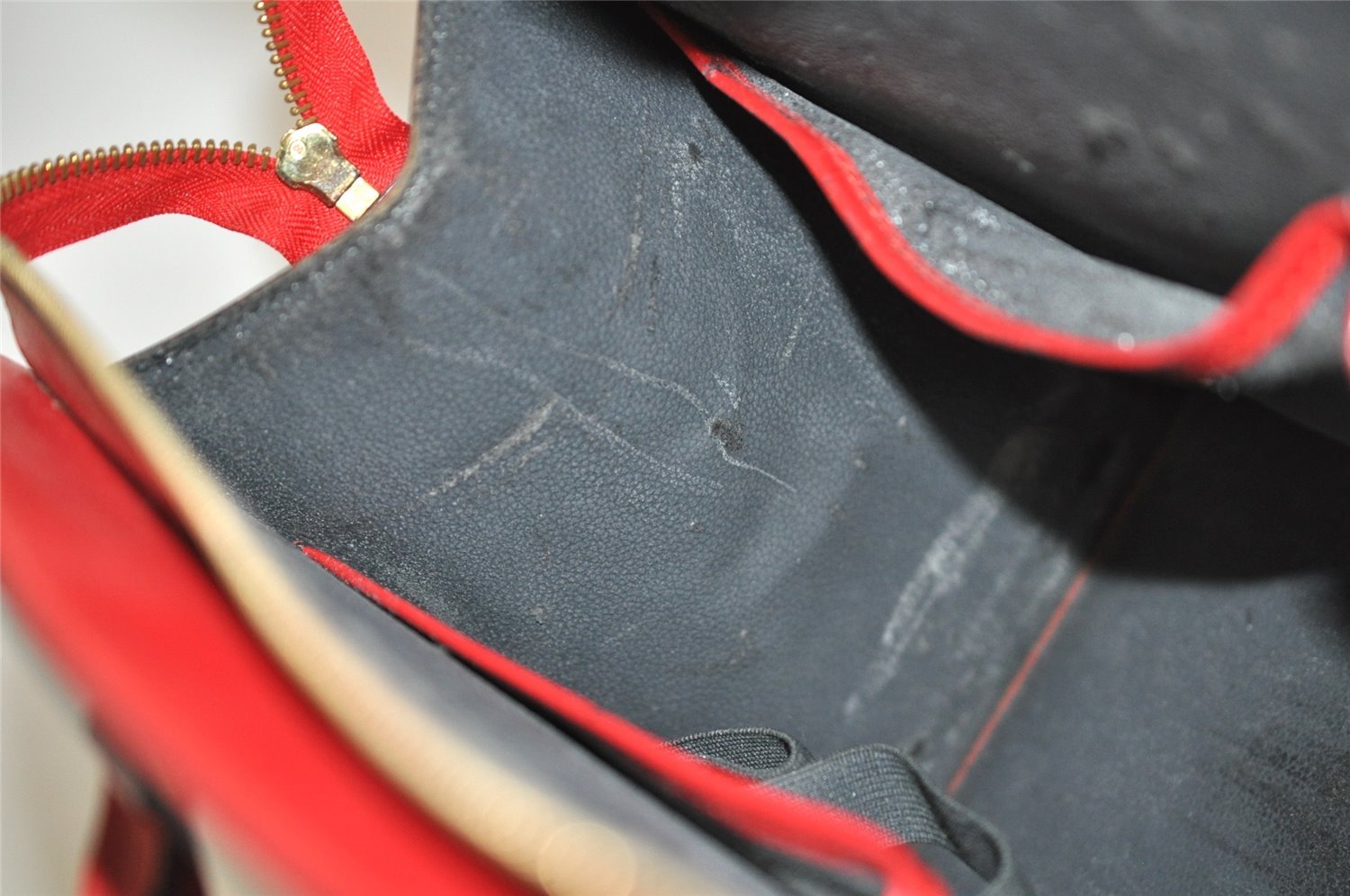 Authentic Louis Vuitton Epi Riviera Hand Bag Red M48187 LV 6380I