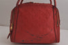 Auth Louis Vuitton Monogram Empreinte Marais MM Hand Bag Red M41190 LV 6381J