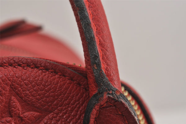 Auth Louis Vuitton Monogram Empreinte Marais MM Hand Bag Red M41190 LV 6381J