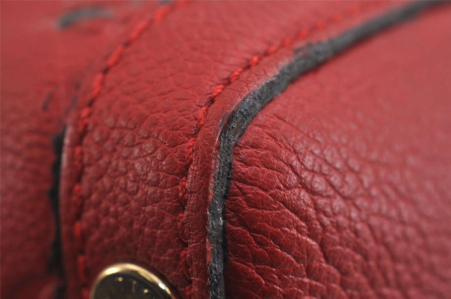 Auth Louis Vuitton Monogram Empreinte Marais MM Hand Bag Red M41190 LV 6381J