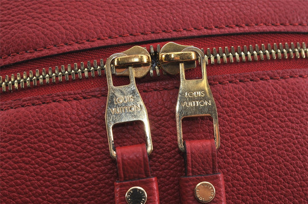 Auth Louis Vuitton Monogram Empreinte Marais MM Hand Bag Red M41190 LV 6381J