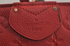 Auth Louis Vuitton Monogram Empreinte Marais MM Hand Bag Red M41190 LV 6381J