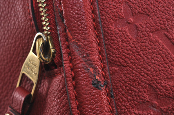 Auth Louis Vuitton Monogram Empreinte Marais MM Hand Bag Red M41190 LV 6381J