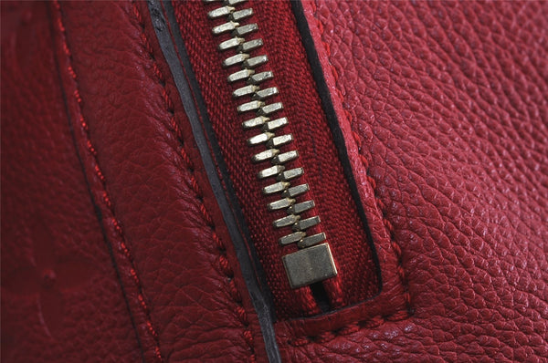 Auth Louis Vuitton Monogram Empreinte Marais MM Hand Bag Red M41190 LV 6381J