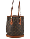 Authentic Louis Vuitton Monogram Bucket PM Shoulder Tote Bag M42238 Junk 6383J