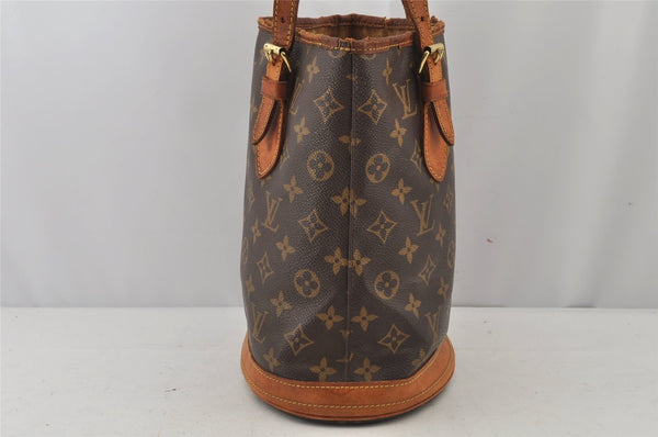 Authentic Louis Vuitton Monogram Bucket PM Shoulder Tote Bag M42238 Junk 6383J