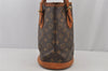 Authentic Louis Vuitton Monogram Bucket PM Shoulder Tote Bag M42238 Junk 6383J