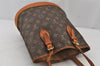 Authentic Louis Vuitton Monogram Bucket PM Shoulder Tote Bag M42238 Junk 6383J