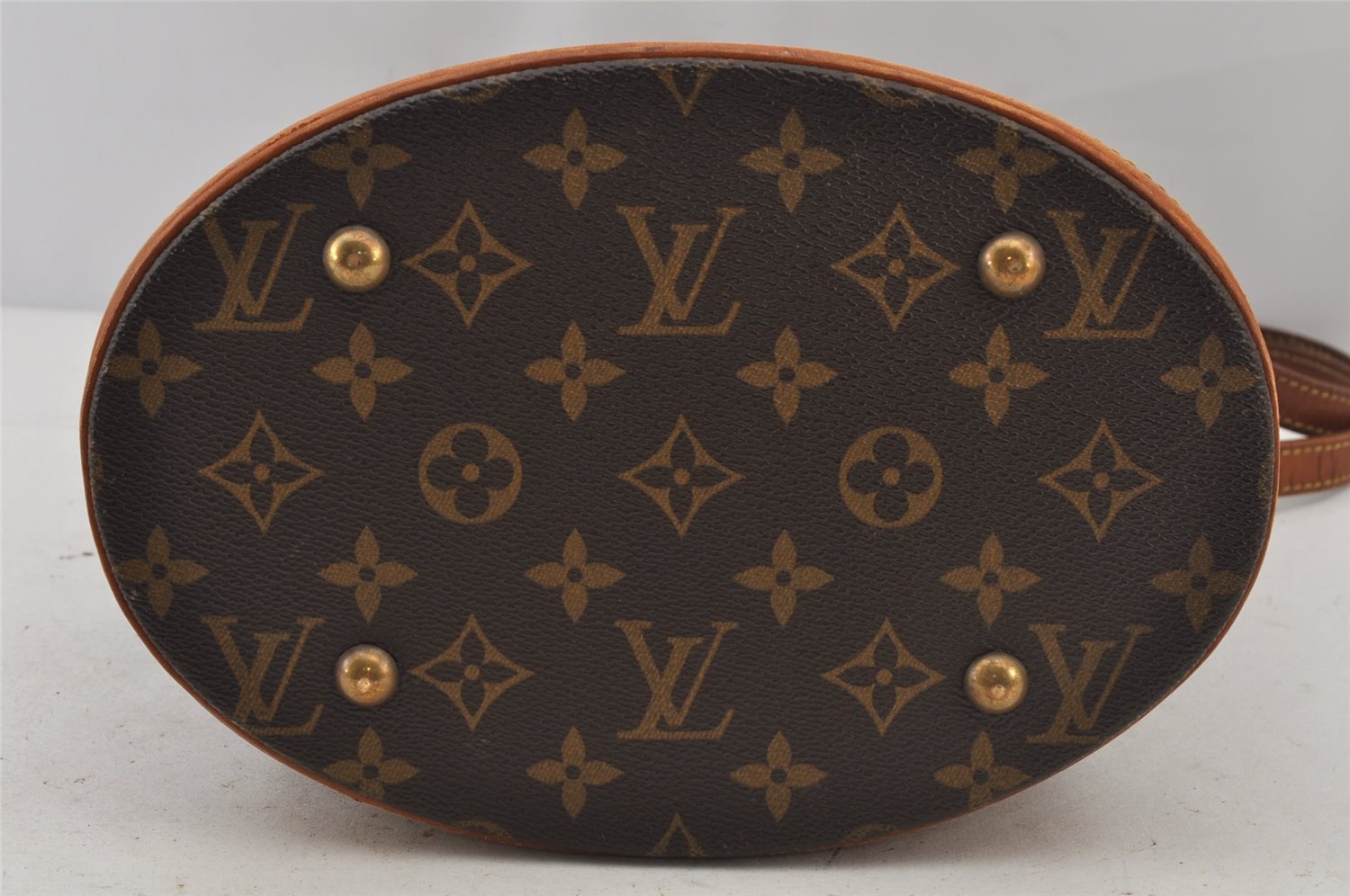 Authentic Louis Vuitton Monogram Bucket PM Shoulder Tote Bag M42238 Junk 6383J