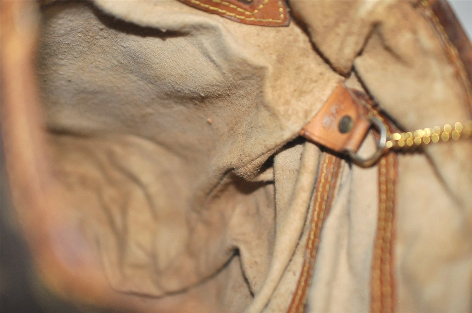 Authentic Louis Vuitton Monogram Bucket PM Shoulder Tote Bag M42238 Junk 6383J