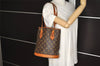 Authentic Louis Vuitton Monogram Bucket PM Shoulder Tote Bag M42238 Junk 6383J