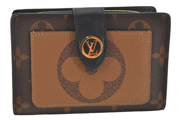 Auth Louis Vuitton Monogram Reverse Portefeuille Juliet Wallet M69432 LV 6383K