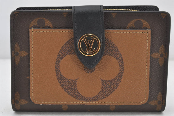 Auth Louis Vuitton Monogram Reverse Portefeuille Juliet Wallet M69432 LV 6383K