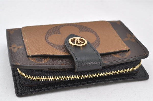 Auth Louis Vuitton Monogram Reverse Portefeuille Juliet Wallet M69432 LV 6383K