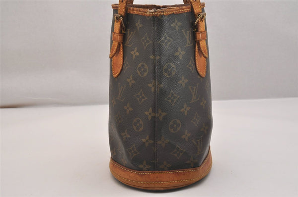 Authentic Louis Vuitton Monogram Bucket PM Shoulder Tote Bag M42238 Junk 6384J