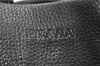 Authentic PRADA Vintage Leather 2Way Shoulder Tote Bag Black 6384K