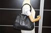 Authentic PRADA Vintage Leather 2Way Shoulder Tote Bag Black 6384K