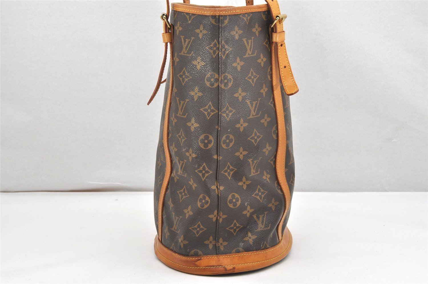 Authentic Louis Vuitton Monogram Bucket GM Shoulder Tote Bag M42236 Junk 6385K