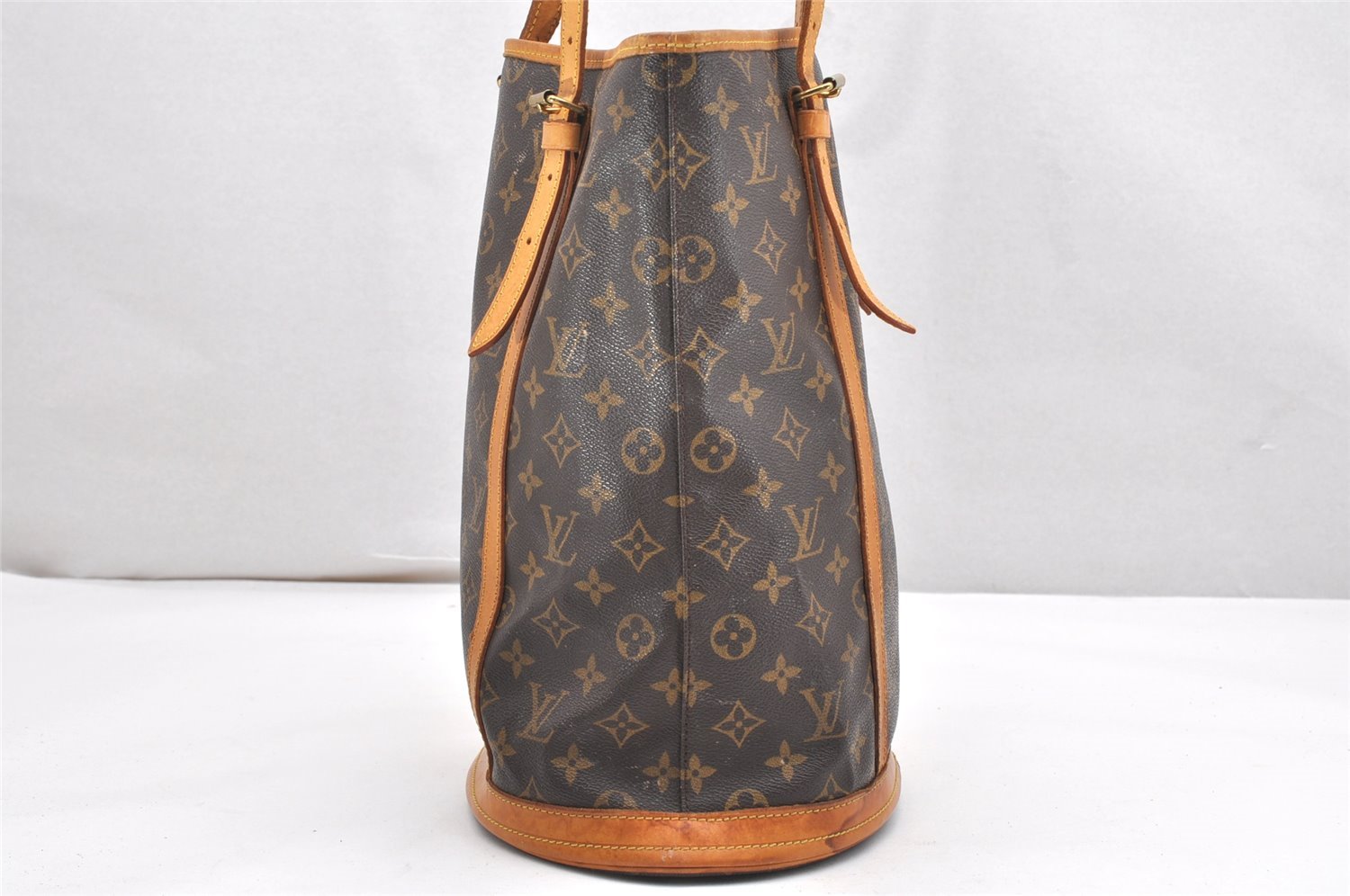 Authentic Louis Vuitton Monogram Bucket GM Shoulder Tote Bag M42236 Junk 6385K