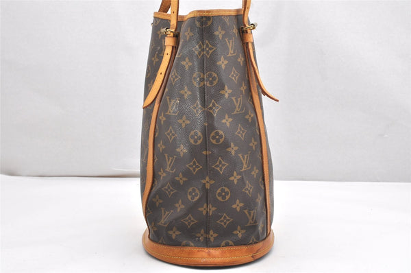 Authentic Louis Vuitton Monogram Bucket GM Shoulder Tote Bag M42236 Junk 6385K