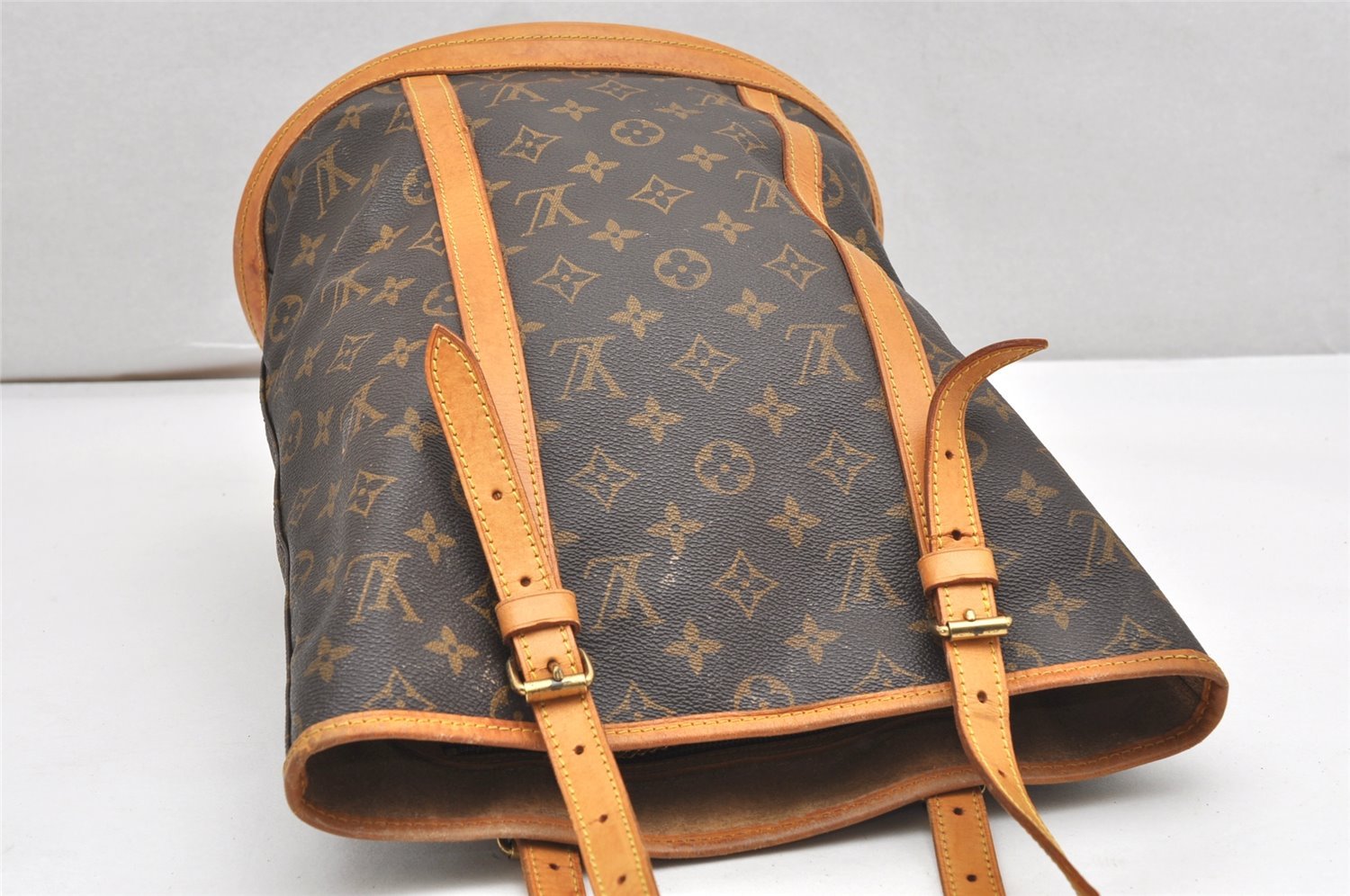 Authentic Louis Vuitton Monogram Bucket GM Shoulder Tote Bag M42236 Junk 6385K