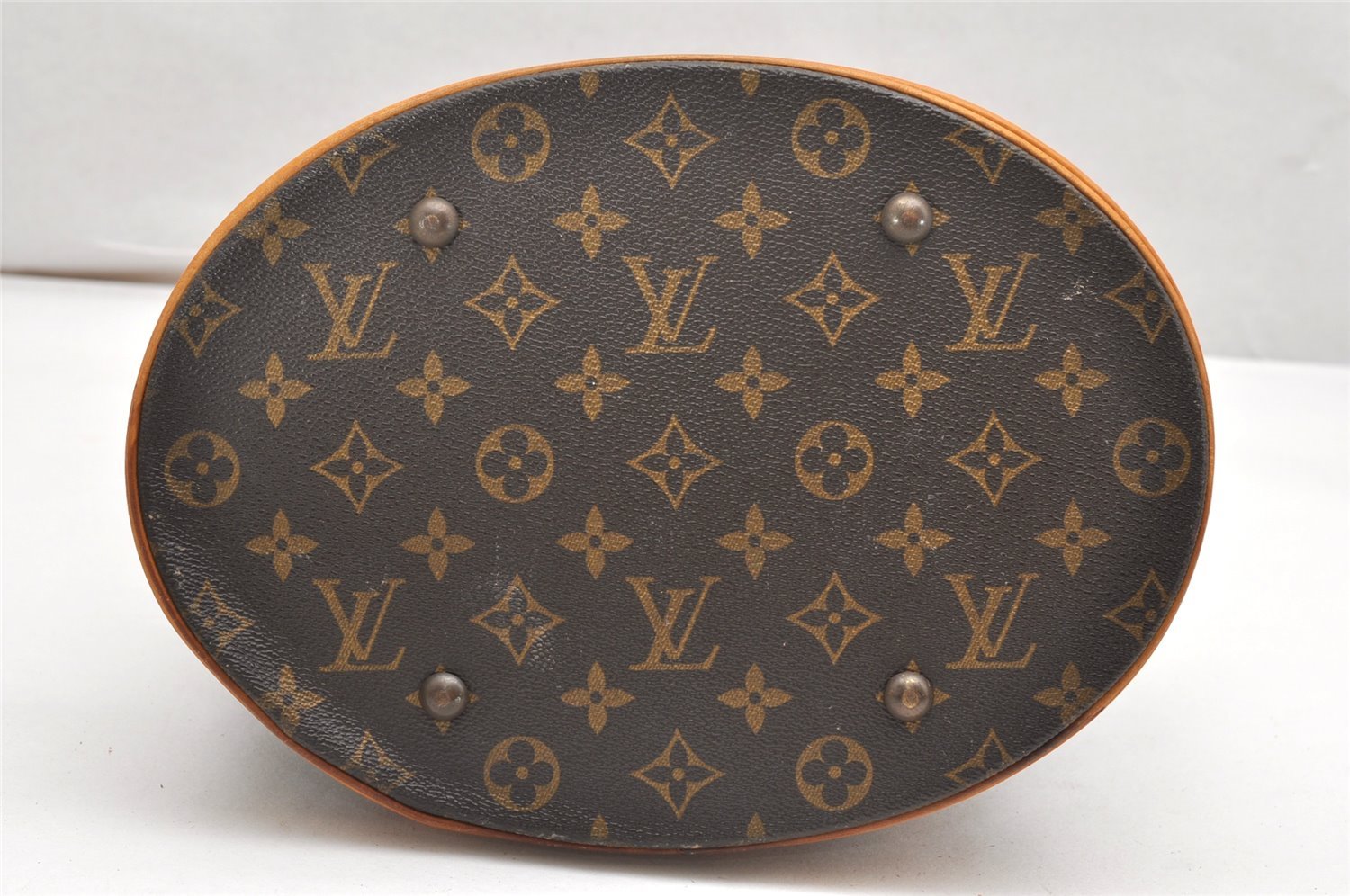 Authentic Louis Vuitton Monogram Bucket GM Shoulder Tote Bag M42236 Junk 6385K