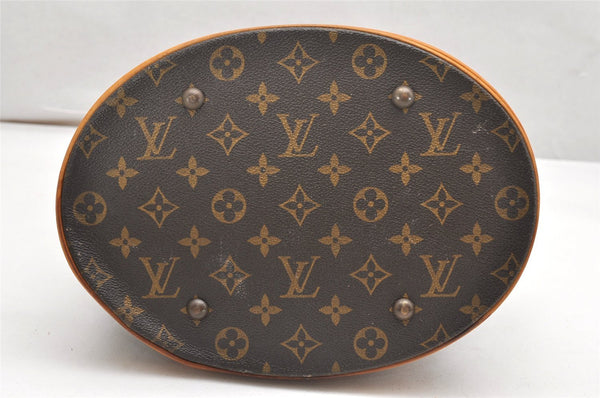 Authentic Louis Vuitton Monogram Bucket GM Shoulder Tote Bag M42236 Junk 6385K