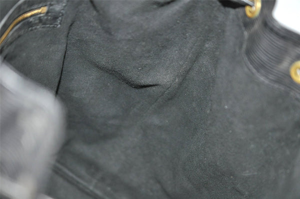 Authentic Louis Vuitton Epi Noe Shoulder Drawstring Bag Black M59002 LV 6386I