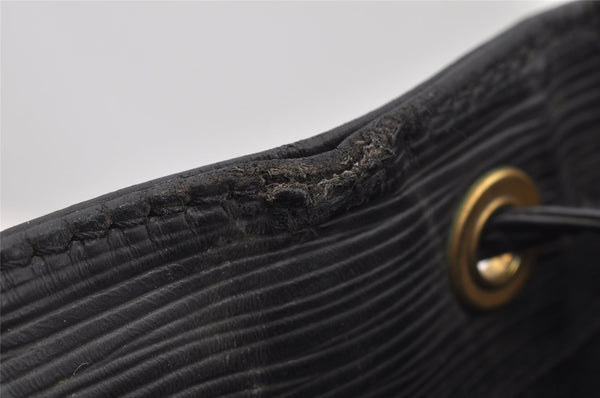 Authentic Louis Vuitton Epi Noe Shoulder Drawstring Bag Black M59002 LV 6386I