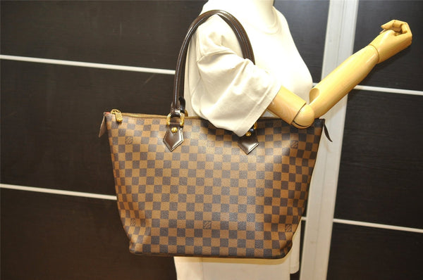 Authentic Louis Vuitton Damier Saleya MM Shoulder Tote Bag N51182 LV 6386K