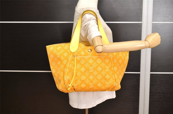 Auth Louis Vuitton Beach Line Cabas Ipanema PM Tote Bag Yellow M95985 LV 6387K