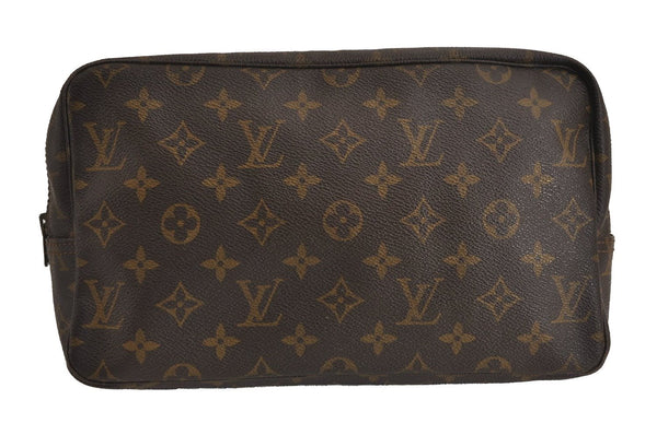 Auth Louis Vuitton Monogram Trousse Toilette 28 Clutch Hand Bag Old Model 6388J