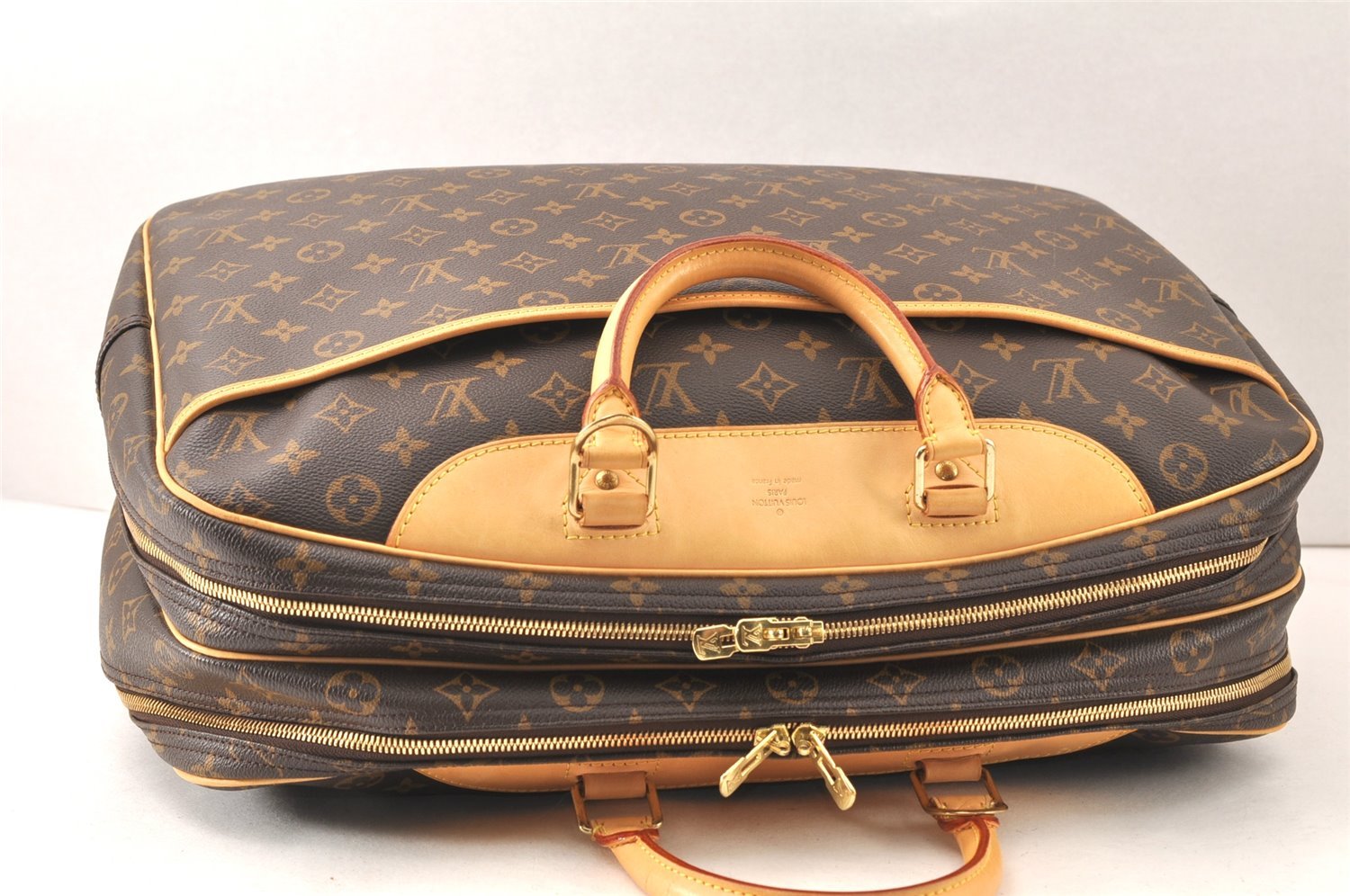 Authentic Louis Vuitton Monogram Alize 24 Heures Boston Hand Bag M41399 LV 6388K
