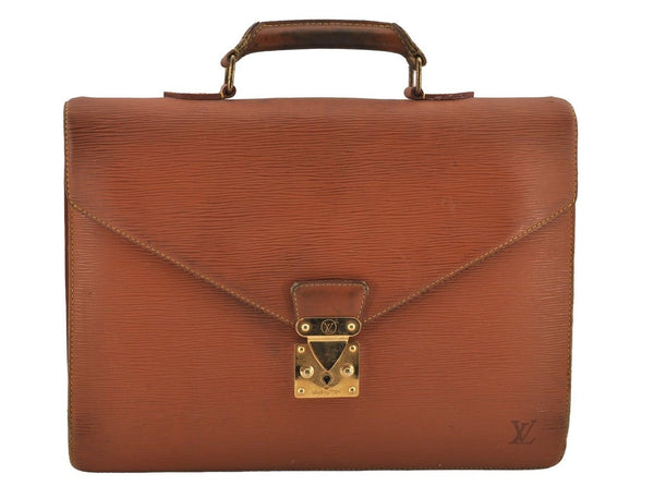 Auth Louis Vuitton Epi Serviette Conseiller Briefcase Brown M54428 Junk 6391J