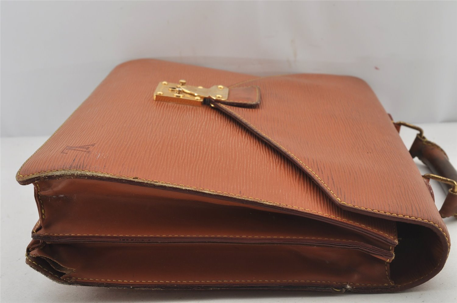 Auth Louis Vuitton Epi Serviette Conseiller Briefcase Brown M54428 Junk 6391J