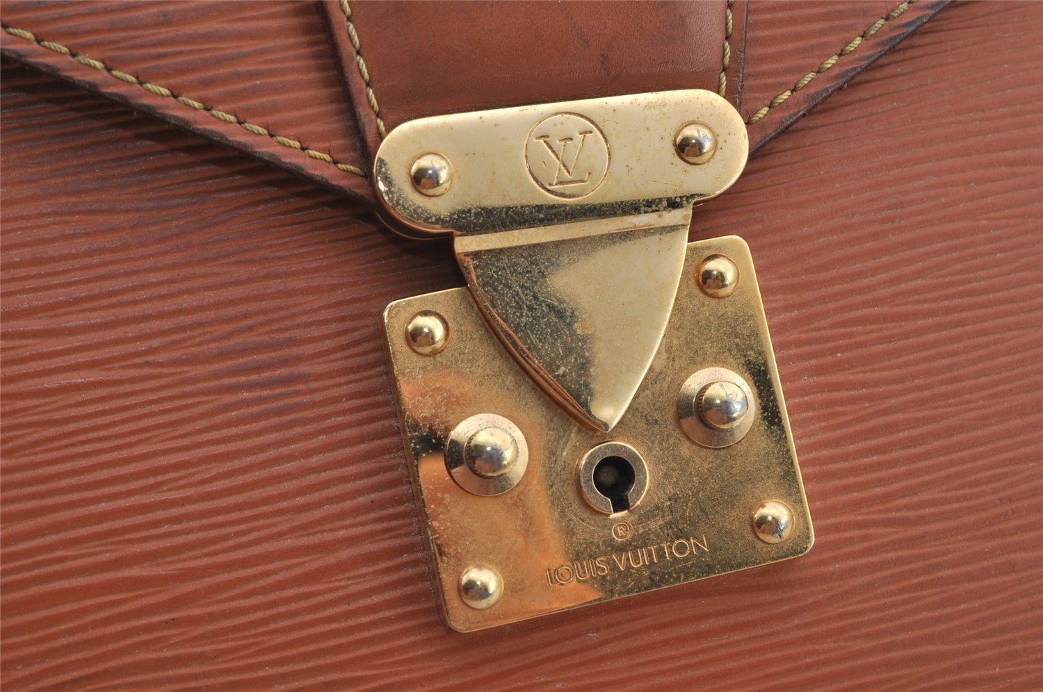 Auth Louis Vuitton Epi Serviette Conseiller Briefcase Brown M54428 Junk 6391J