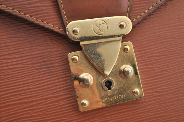 Auth Louis Vuitton Epi Serviette Conseiller Briefcase Brown M54428 Junk 6391J