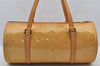 Authentic Louis Vuitton Vernis Bedford Hand Bag Yellow Beige M91006 LV 6392J