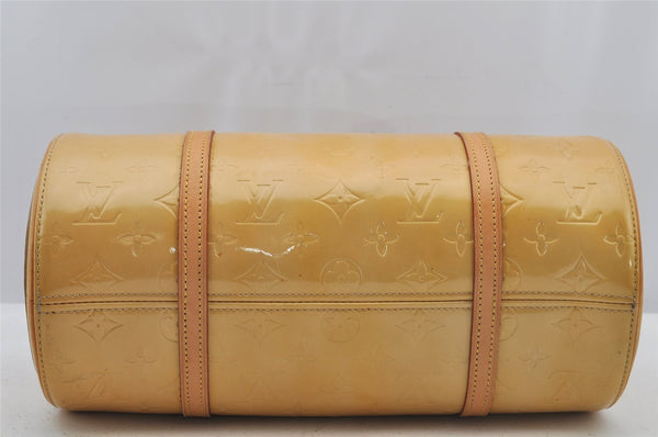 Authentic Louis Vuitton Vernis Bedford Hand Bag Yellow Beige M91006 LV 6392J