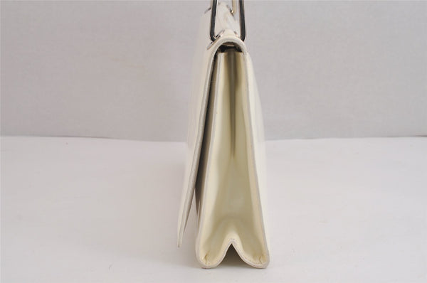 Authentic GUCCI Vintage Shoulder Hand Bag Purse Leather White Junk 6393J