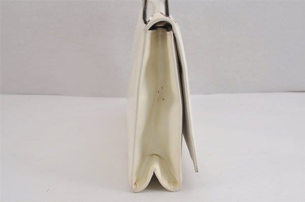 Authentic GUCCI Vintage Shoulder Hand Bag Purse Leather White Junk 6393J