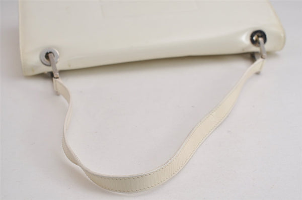 Authentic GUCCI Vintage Shoulder Hand Bag Purse Leather White Junk 6393J