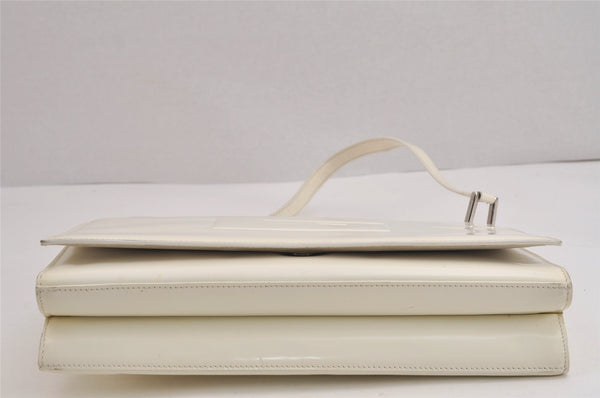 Authentic GUCCI Vintage Shoulder Hand Bag Purse Leather White Junk 6393J