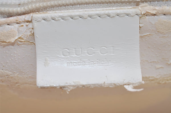 Authentic GUCCI Vintage Shoulder Hand Bag Purse Leather White Junk 6393J