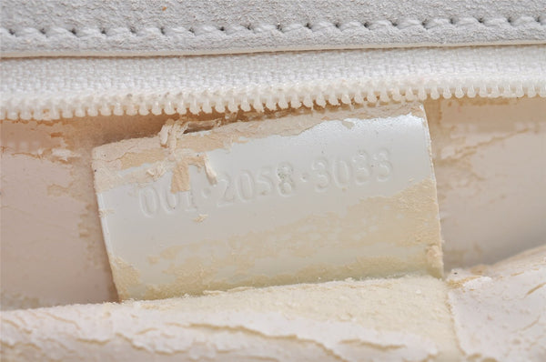 Authentic GUCCI Vintage Shoulder Hand Bag Purse Leather White Junk 6393J