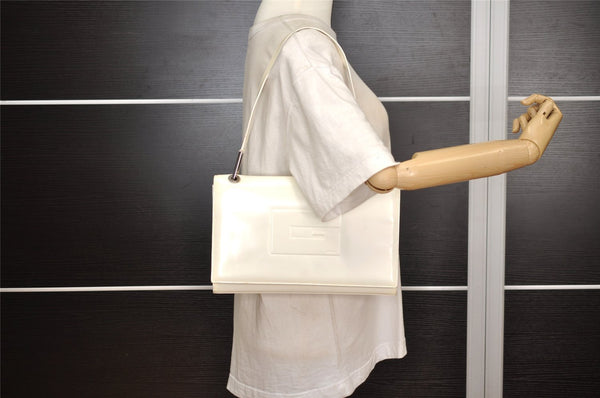 Authentic GUCCI Vintage Shoulder Hand Bag Purse Leather White Junk 6393J