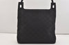 Authentic GUCCI Vintage Shoulder Hand Bag Purse GG Nylon Leather Black 6394J