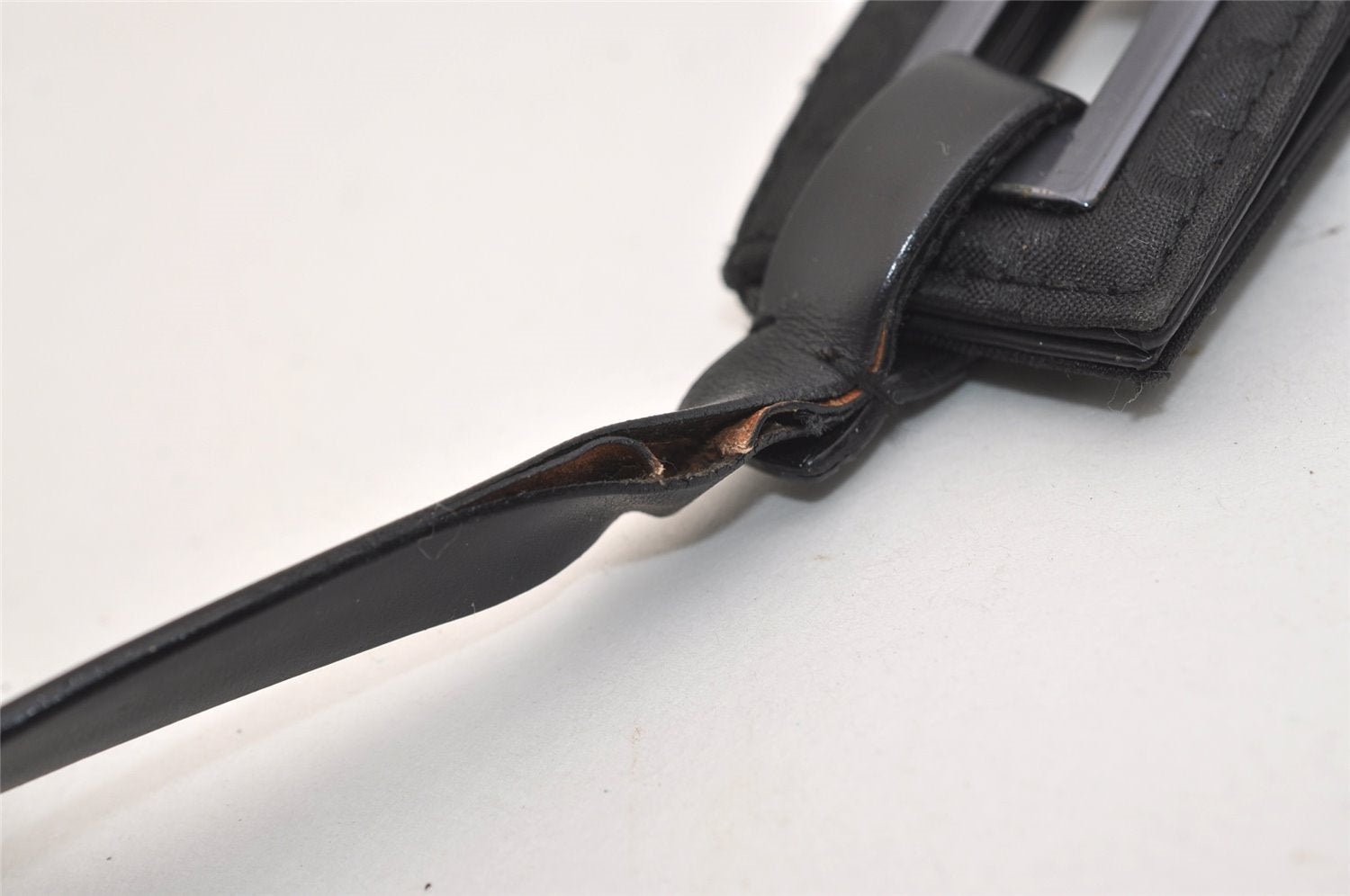 Authentic GUCCI Vintage Shoulder Hand Bag Purse GG Nylon Leather Black 6394J