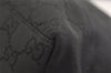 Authentic GUCCI Vintage Shoulder Hand Bag Purse GG Nylon Leather Black 6394J